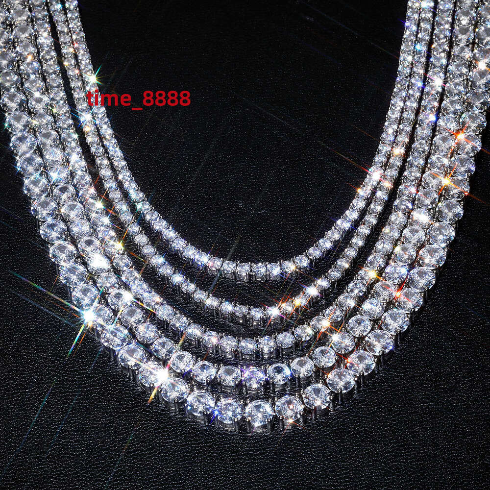 fashion luxury moissanite necklace hip hop 925 sterling vvs diamond necklace tennis chain designers design holiday gifts silver 2mm 3mm 4mm 5mm 6.5mm