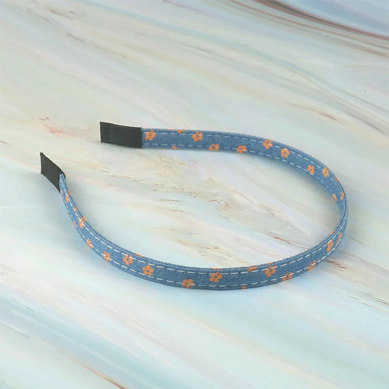 Fashion Classic Korean Blue Jean Cowboy Hairband Handmade Denim Leisure Headbands Girls Women Barrette Hair Accessories 250322