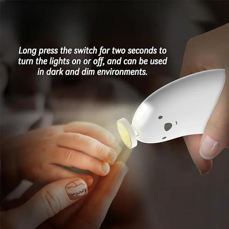 Baby Nail Trimmer Electric Rechargeable Clippers 6 in 1 Low Noise Safe Care Ergonomic Grip Toddler Toes Fingernails Polish Trim 250326