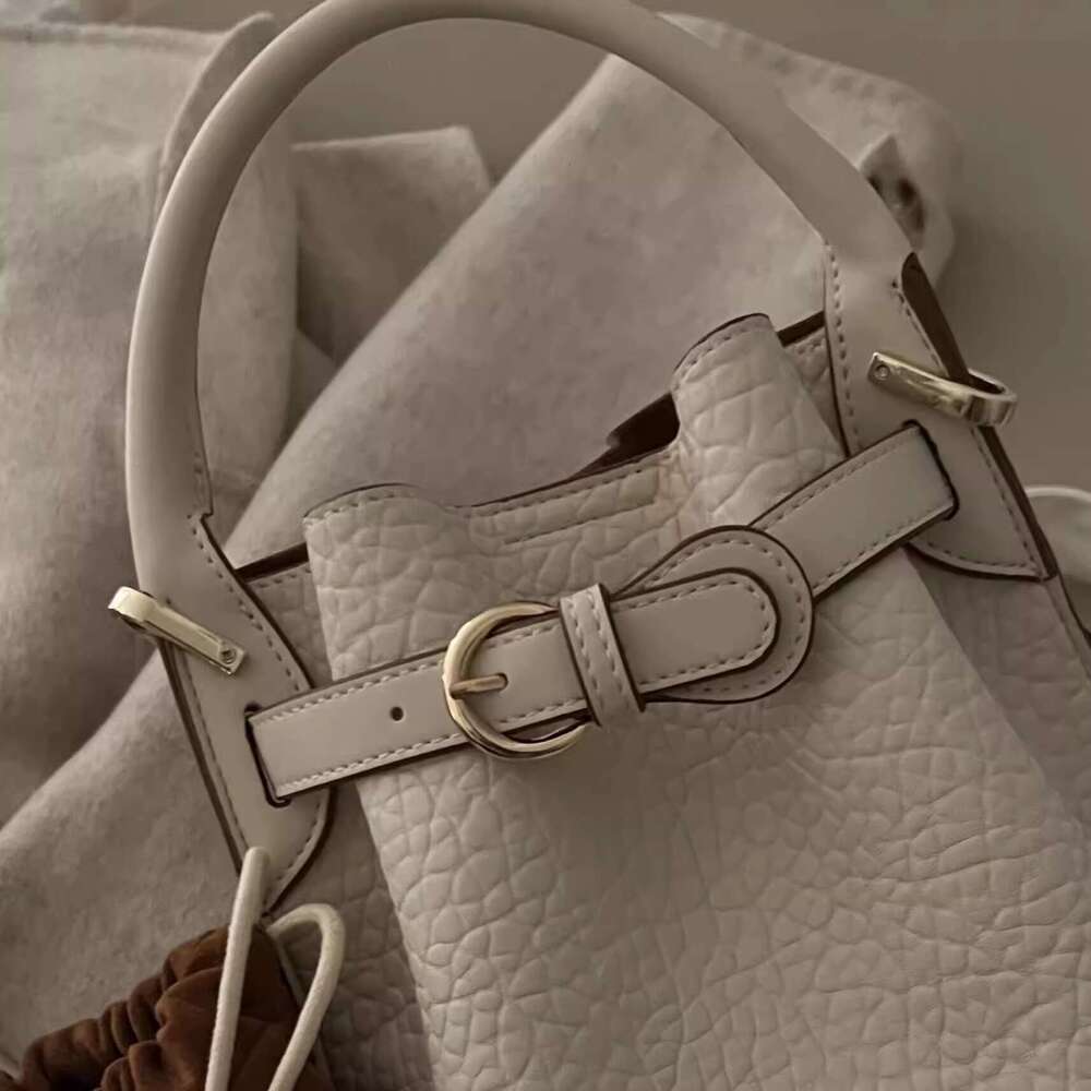 Women's Bags Women's Bags Bucket For Women New Summer High-End Texture Niche French Versatile Lychee Pattern Hand-Held Crossbody Bag