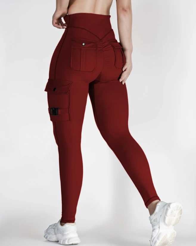 Womens long legs fashionable pocket design for spring 2024 activity pants casual high waist regular tight fitting daily long exercise yoga legs W25032