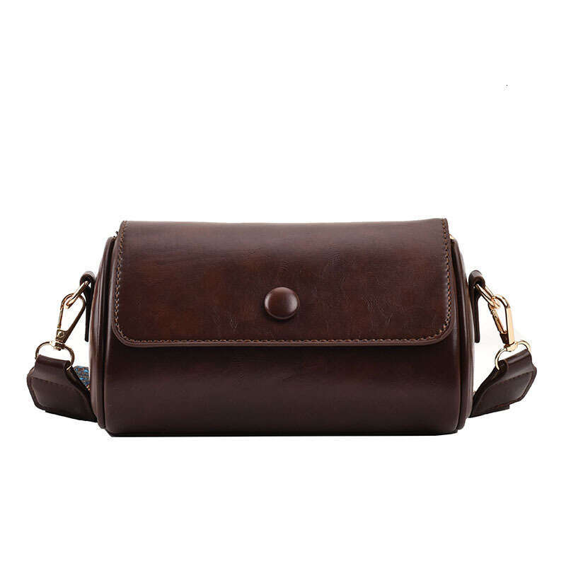 77 Small women's niche 2025 new trendy spring versatile broadband shoulder crossbody bag, cylindrical bag