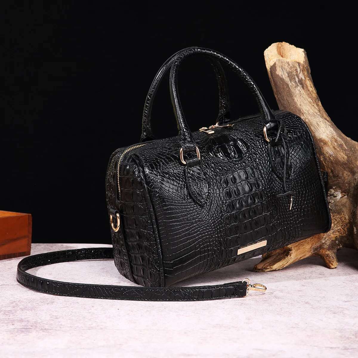 Crocodile Pattern Handbag Women Winter New PU Leather Tassel Shoulder Brands Design Handle Bag Lady Purse Bolsos Ita