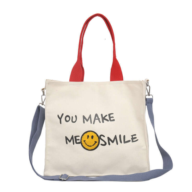 Leisure Large Capacity Handbag Summer Small Women's 2024 Fashionable and Minimalist Printed One Shoulder Crossbody Canvas Bag