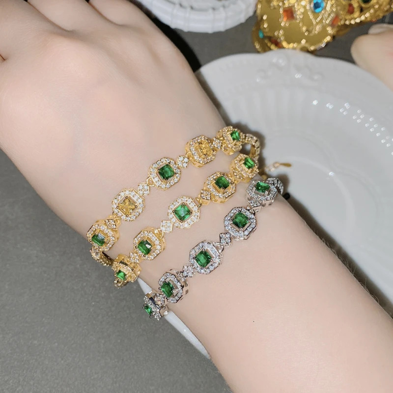 ML-YSS Mosang style jewelry white gold-plated mini set jade bracelet multi-color jewelry handmade jewelry 250326