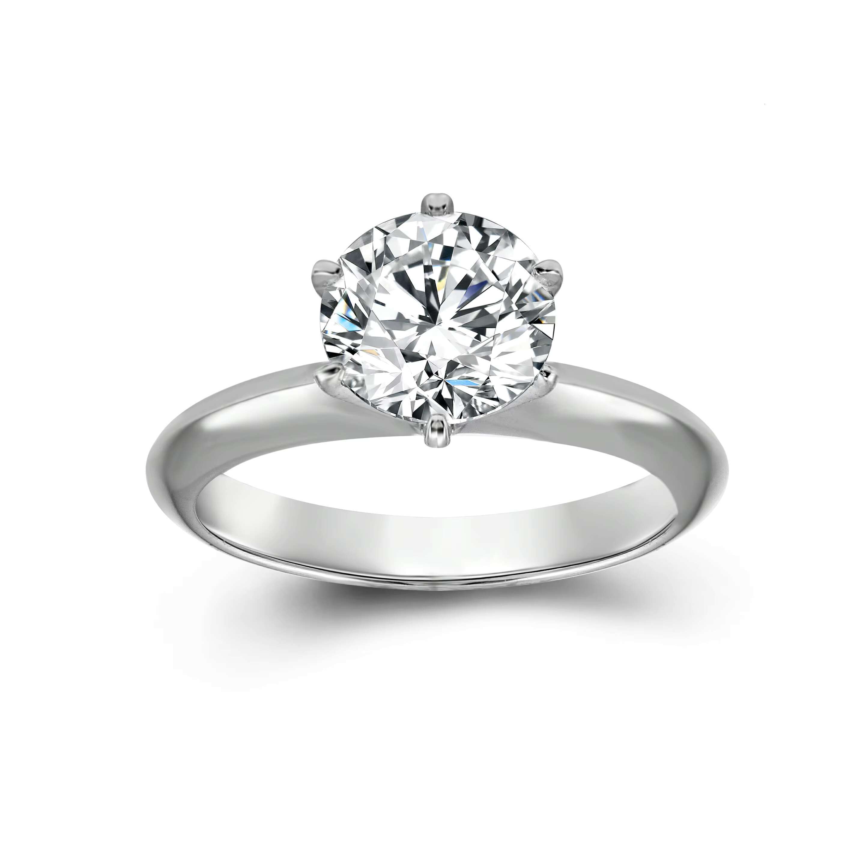 Luxury 925 Sterling Silver Moissanite Diamond Rings 2ct Round VVS D Color GRA Wedding Engagement Rings Gift