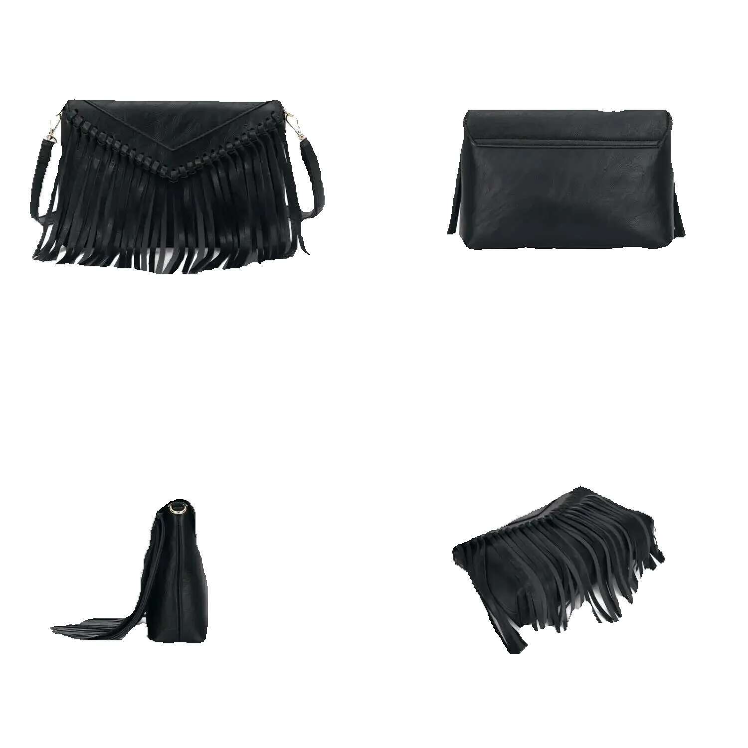 Tassel Crossbody Purse For Women PU Leather Western Hobo Fringe Handbag Shoulder Bag