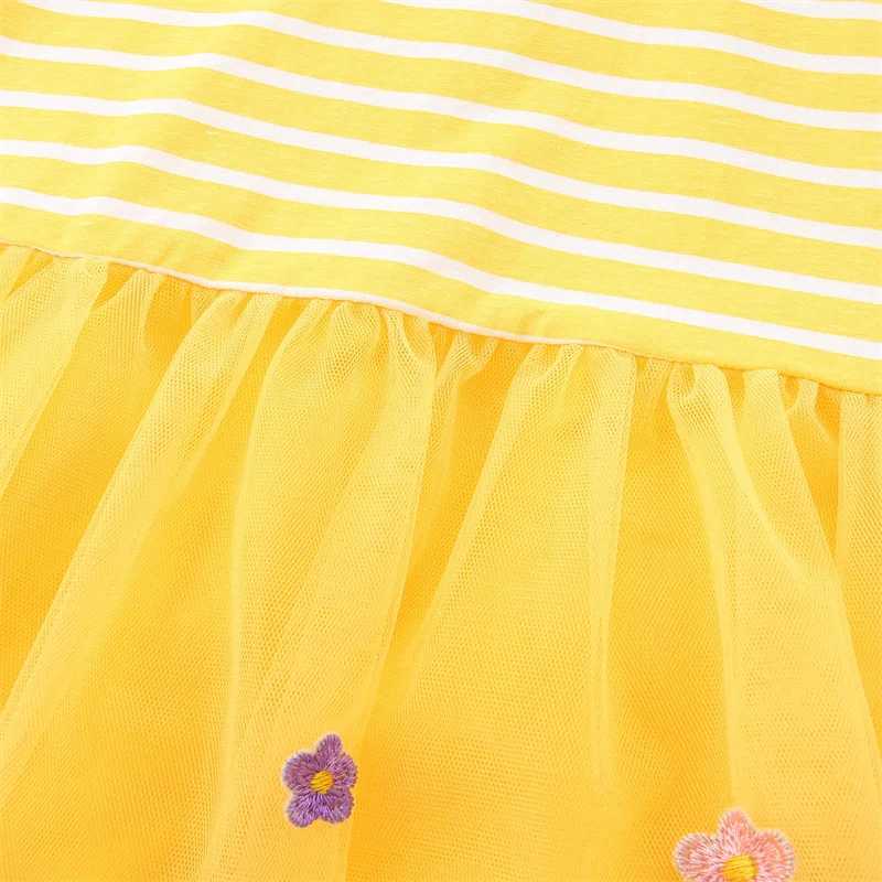 Jumping Meters 2-7T Summer Princess Girl Dress Rabbit Childrens Tank Top Par Birthday Baby Clothing Embroidered Dress Wedding W250326