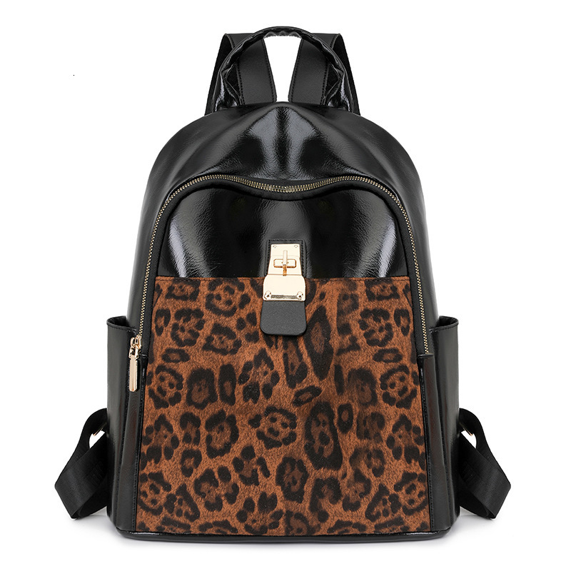 2024 New Personalized Leopard Print Bag Niche Casual Trend With Multi-Functional Women's Backpack