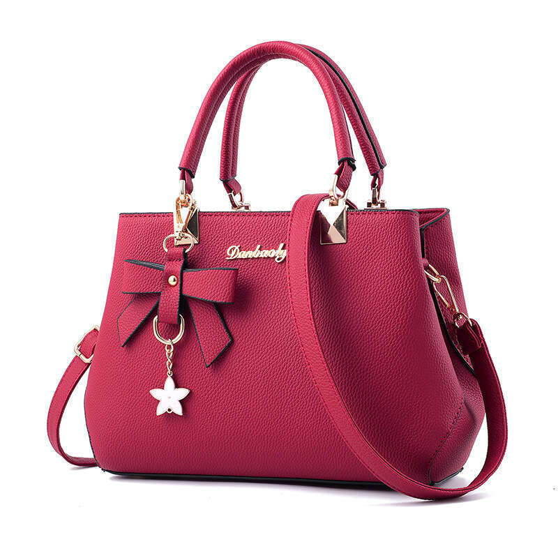 ad 2025 New Korean Style Trendy Autumn/Winter Bow Women's Handheld Shoulder Crossbody Killer Mom Bag