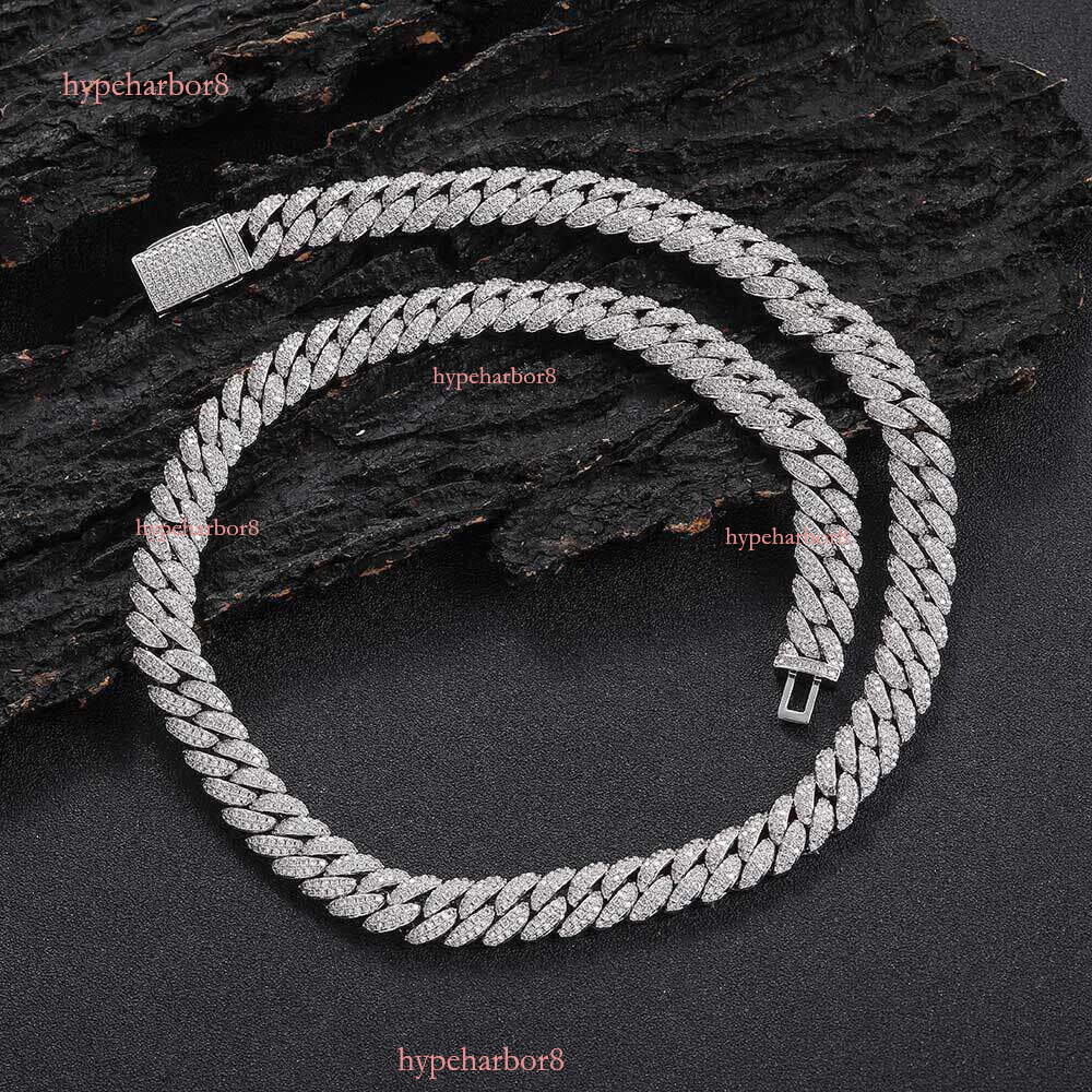 10mm Hip Hop Cubic Zircon CZ Iced Out Bubbles Cuban k Chain Necklace for Women Jewelry Birthday Gift