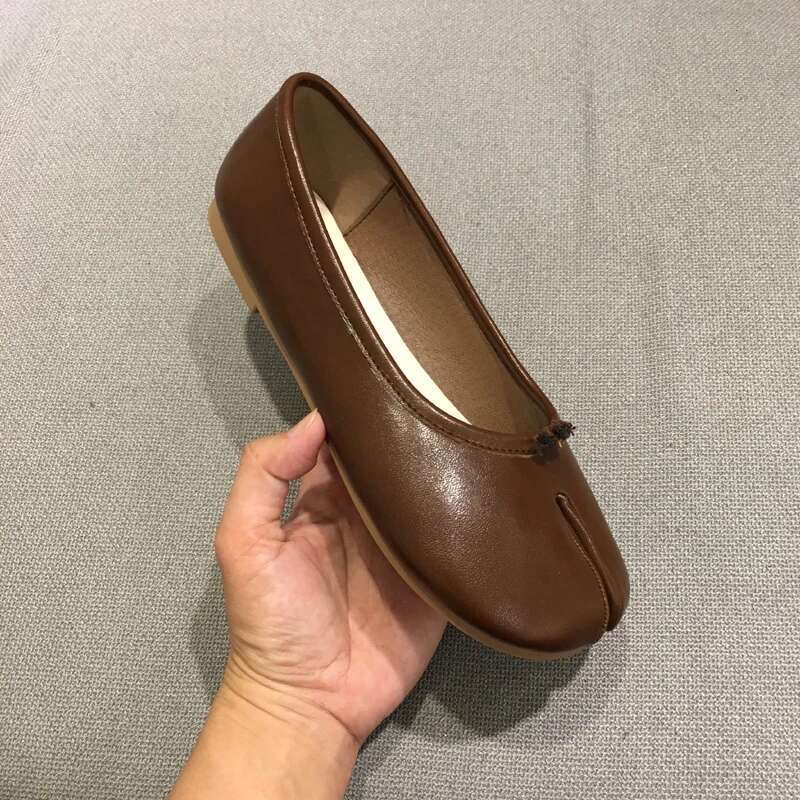 flats tabi ninja moccasins round split toe shallow women single shoes lazy slip on sgback mules slides leather casual loafers