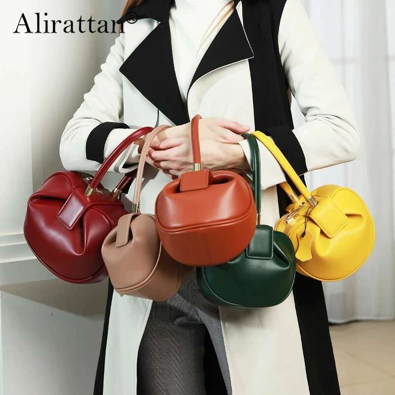 Alirattan Women For New 2025 Design Handbag Fashion Leather Retro Dumpg Bag Clutch Bolsa Feminina Sac Main