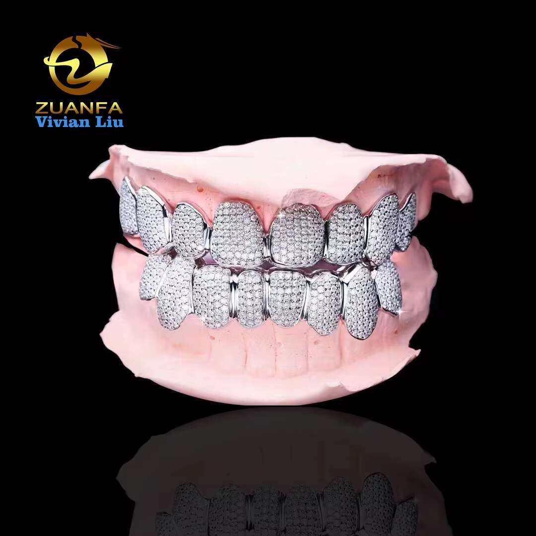 Iced Out Hip Hop Fine Jewelry VVS Moissanite Custom Diamond Grillz