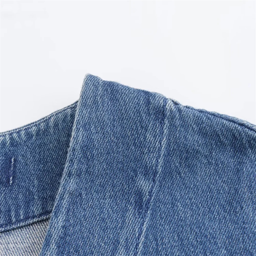 Kar Otza 2024 summer French womens casual loose Vneck long sleeved denim jacket 250318