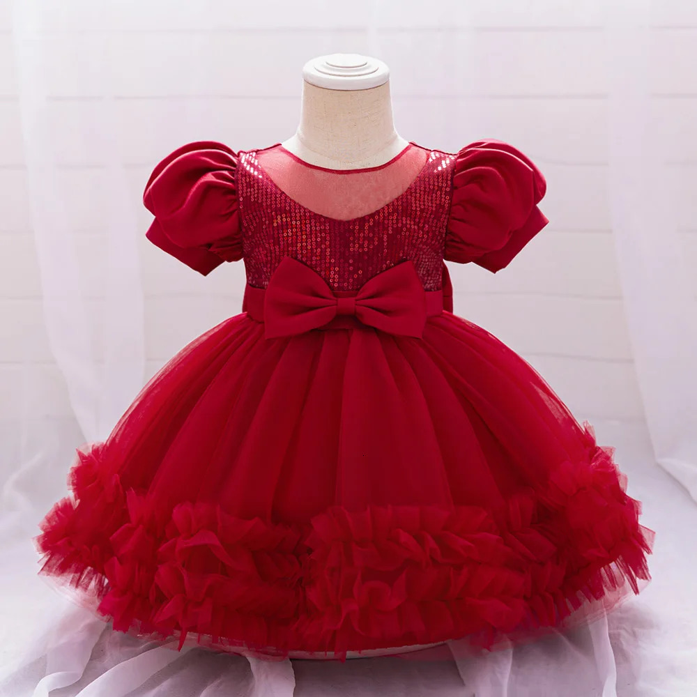 Sequin Baby Girls Party Dresses Fluffy Toddler Tutu 1st Birthday Wedding Prom Gown Infant Princess Dress For Girl Summer Clothes 250325