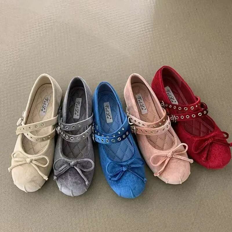 2025 Summer New Women's Ballet Designer Fashion Bow Simple Soft soled Flat Shoes