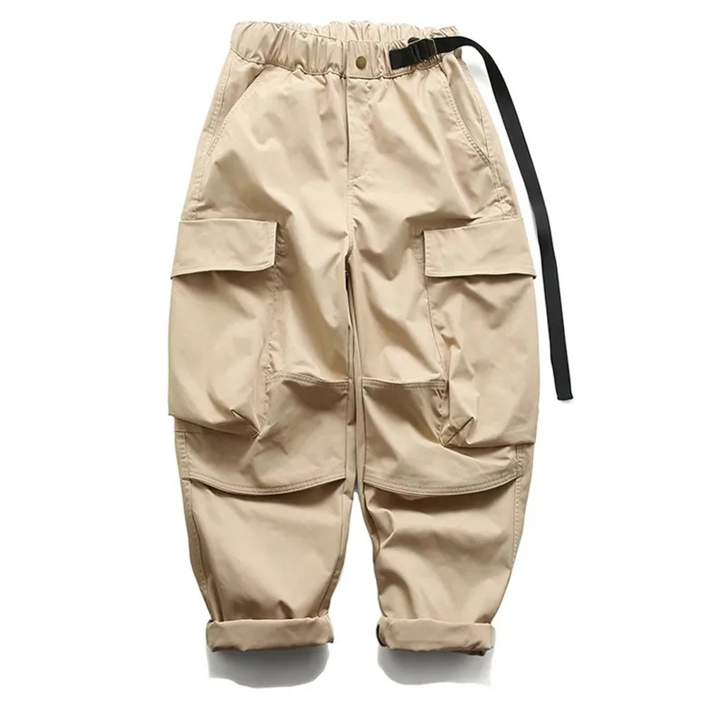 Mens Fashion Solid Color Y2k Trouser Summer Loose Leisure Outdoor Function Trouser Mens Multi Pocket Work Trouser 250324