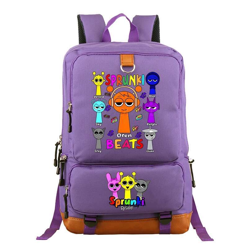 New Sprunki Oren Boys Girls Kids School Bags Teenager Canvas Men Women Laptop Travel Bag Student Backpack