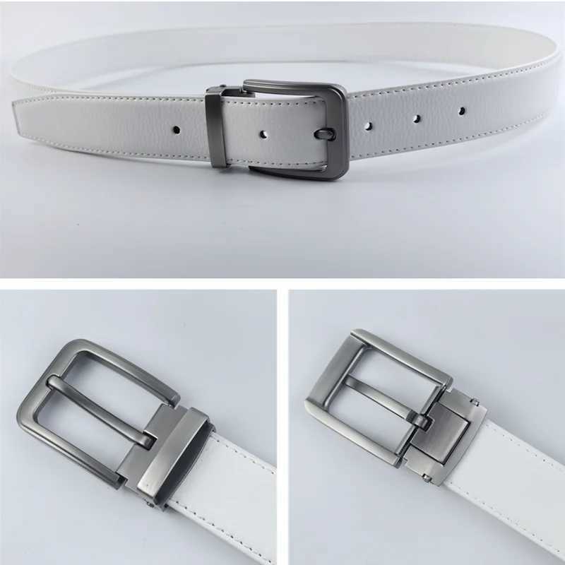 Korean version golf white belt buckle youth pants casual belt original mens and womens belt W250326