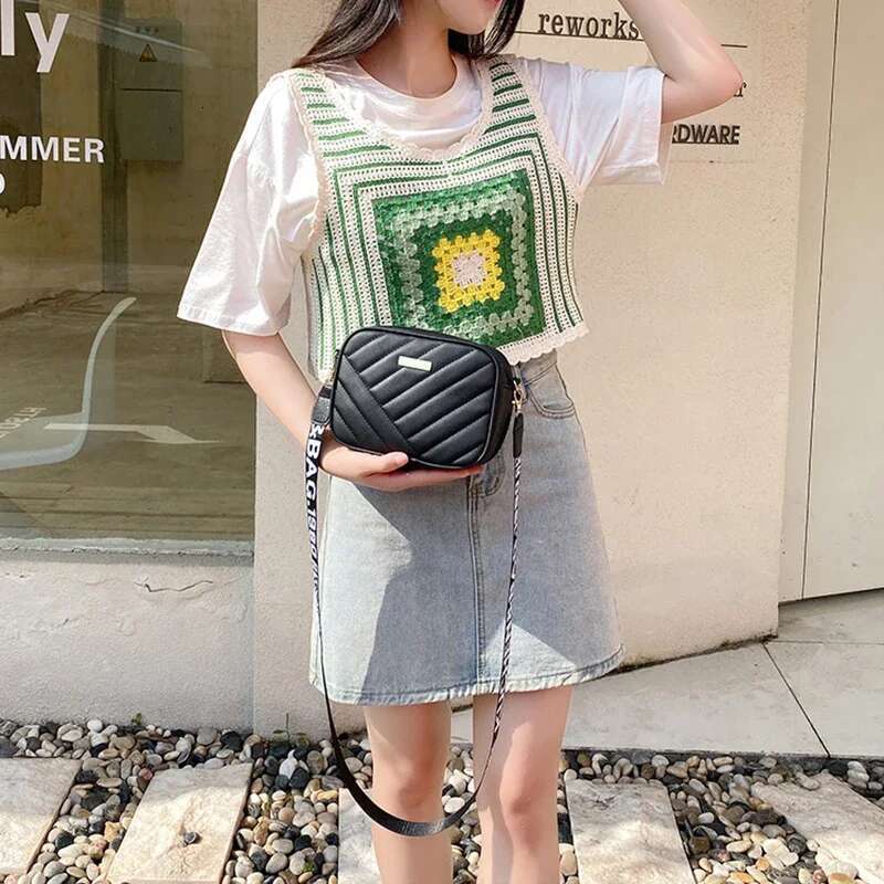 Fashion Women's Small Crossbody PU Leather Messenger Bags Zipper Handbags Designer Purse Summer Travel Bag for Female