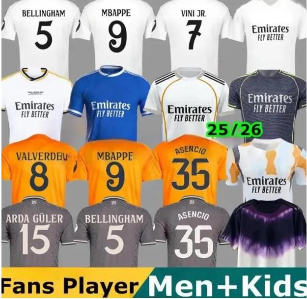 24 25 26 Real MadridES MBAPPE BELLINGHAM VINI JR soccer jerseys real final valverde CARVAJAL 2024 2025 2026 football shirt 4th CAMAVINGA Camisetas men kids kit