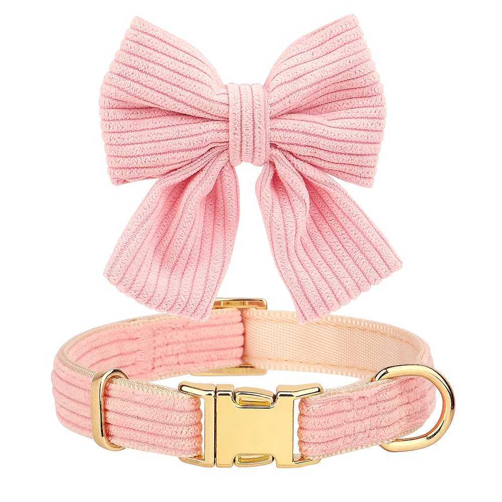3-Piece Dog Collar Strap Set Breathable Dog Strap Soft Velvet Dog Necklace with Bow Pet Walk Rope X250326