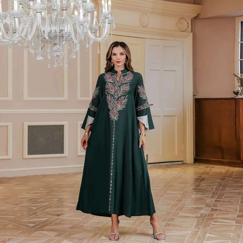 Dongdumaoyi Moslim Midden Oosten Nieuwe Stijlabaya Damesmode Dubai Turkije Geborduurde Lange Gewaad Jurk W