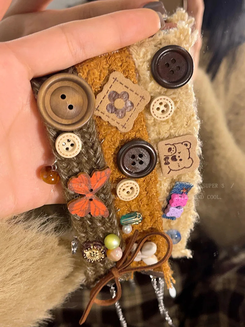 Y2K Plush Bear Choker For Woman Fashion Wooden Only Bear Bow Cartoon Collar Neklace Sweet Jewelry Unisex Accessories 250322