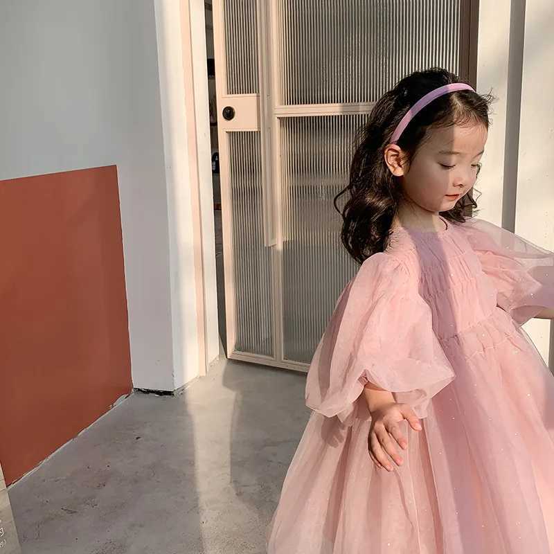 Dress O-neck short sleeved knee length embroidered comfortable design soft and fashionable modern spring and summer for children and girls W250326