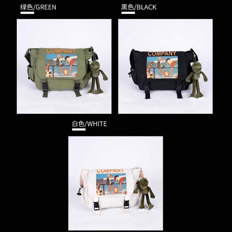 Spring Summer New Cool Crossbody Fashion Messenger Canvas Men's and Women's Street Trendy Large Capacity Shoulder Bag