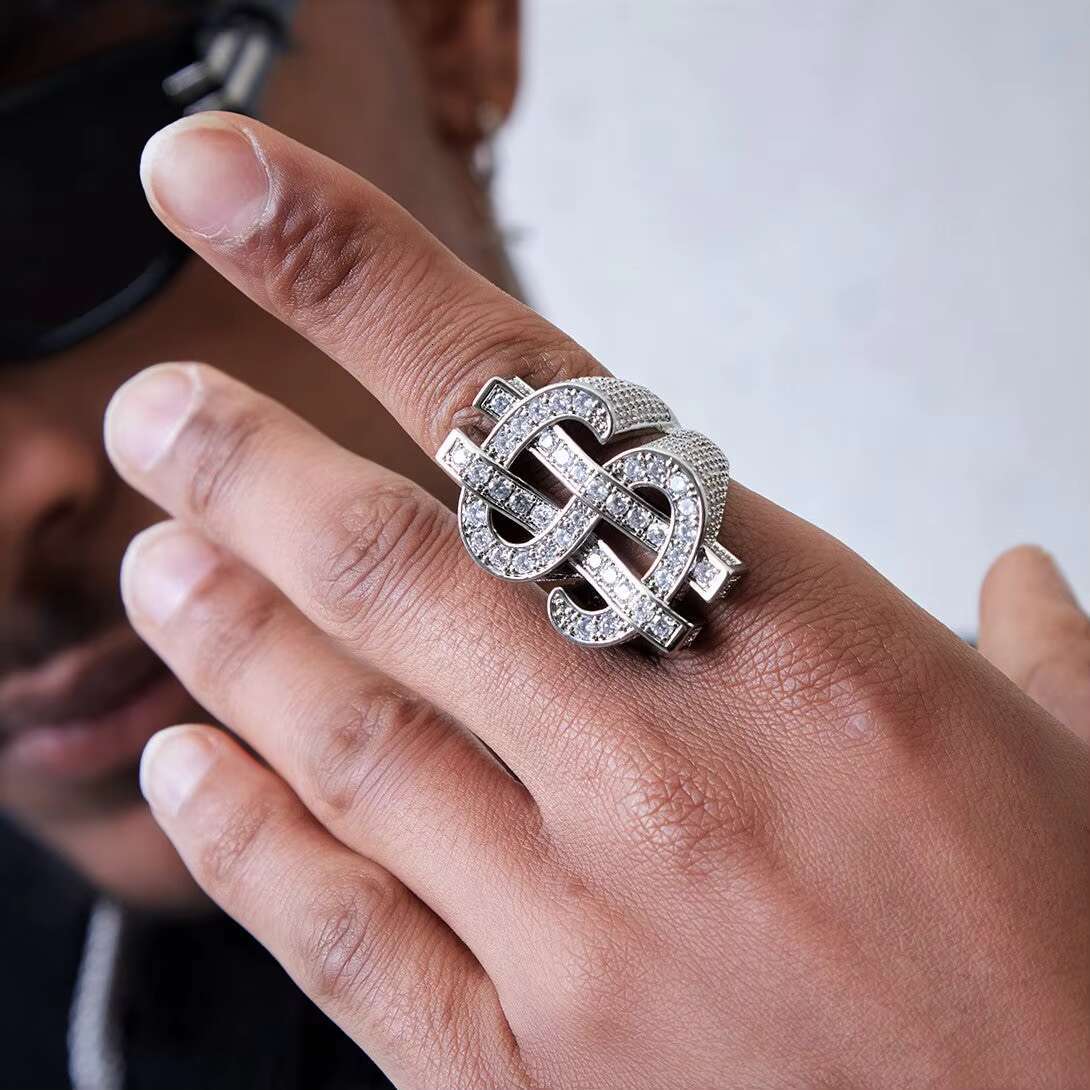 Custom Luxury Hip Hop Iced Mens 925 Silver Rings Multiple Styles GRA D Color VVS Moissanite Diamond Ring