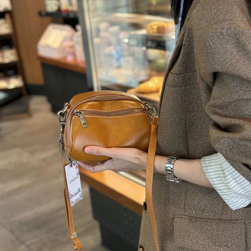 Women Cowhide Small Handbag Popular And Versatile Genuine Leather Women's Bag Ladies Designer Shoulder Crossbody Bags New