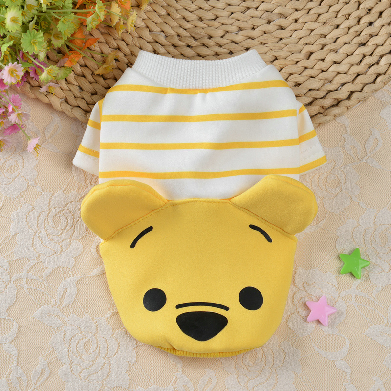 Cute Cartoon Dog Hoodie Sweaters for Small Medium Dogs, Fleece Dog Sweatshirt with Long sleeves, Soft Comfortable Spring Autumn Dog Clothes for XS to 