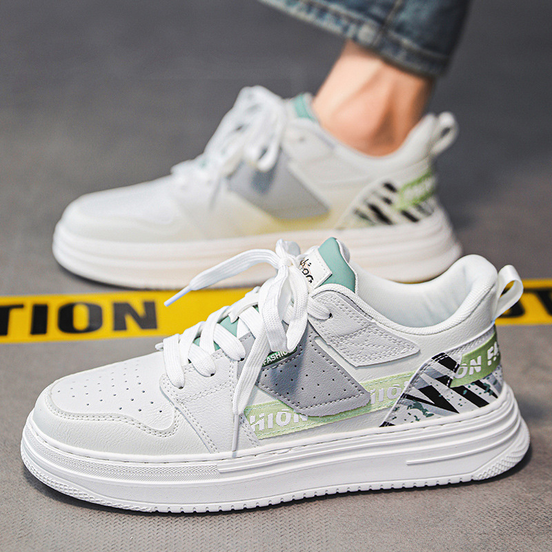 25S New Trend Designer Men S Spring Versatile Casual Brand Board Shoes Male Internet Famous Middle School Student Sports Height Increasing Small White