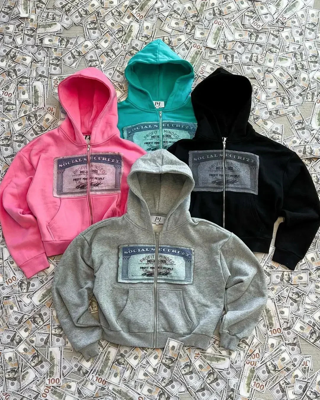Autumn and winter retro mens printed hooded sweater Y2K style street casual clothing 250326