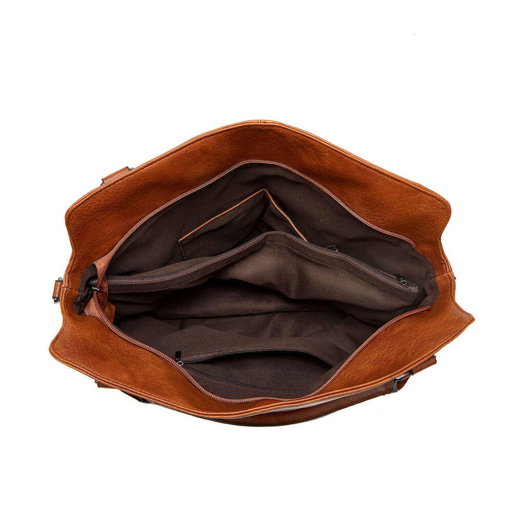 d8 2024 New Handheld Tote Soft Leather Large Capacity Single Shoulder Crossbody Women's Bag