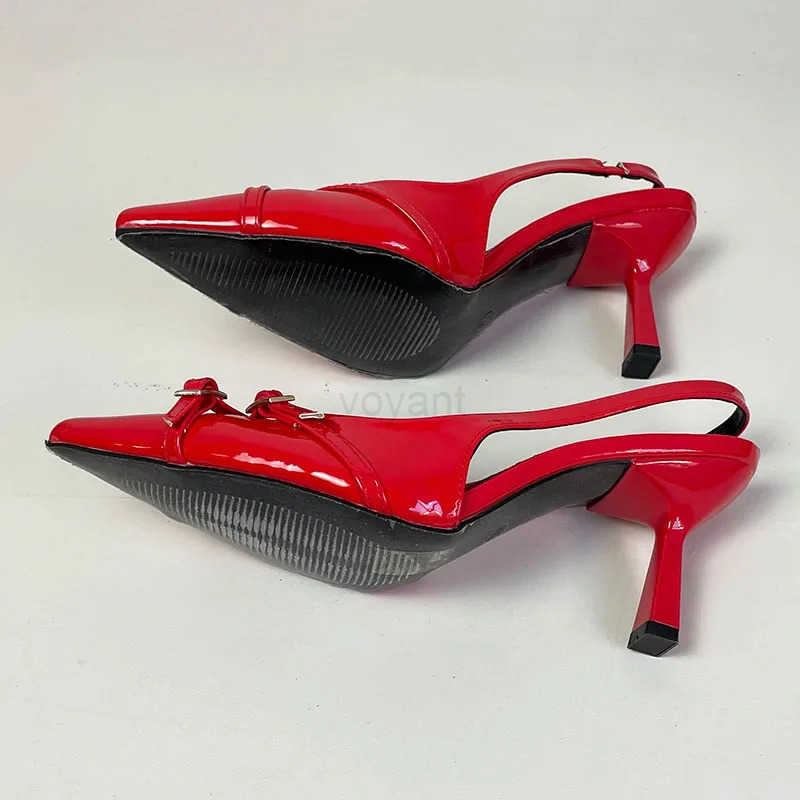 Big Size 43 Footwear Elegant Wen Thin H Pumps Shoes Fem Slides Fashion Pointed Toe Ladies High H Sandals Shoes Z250326