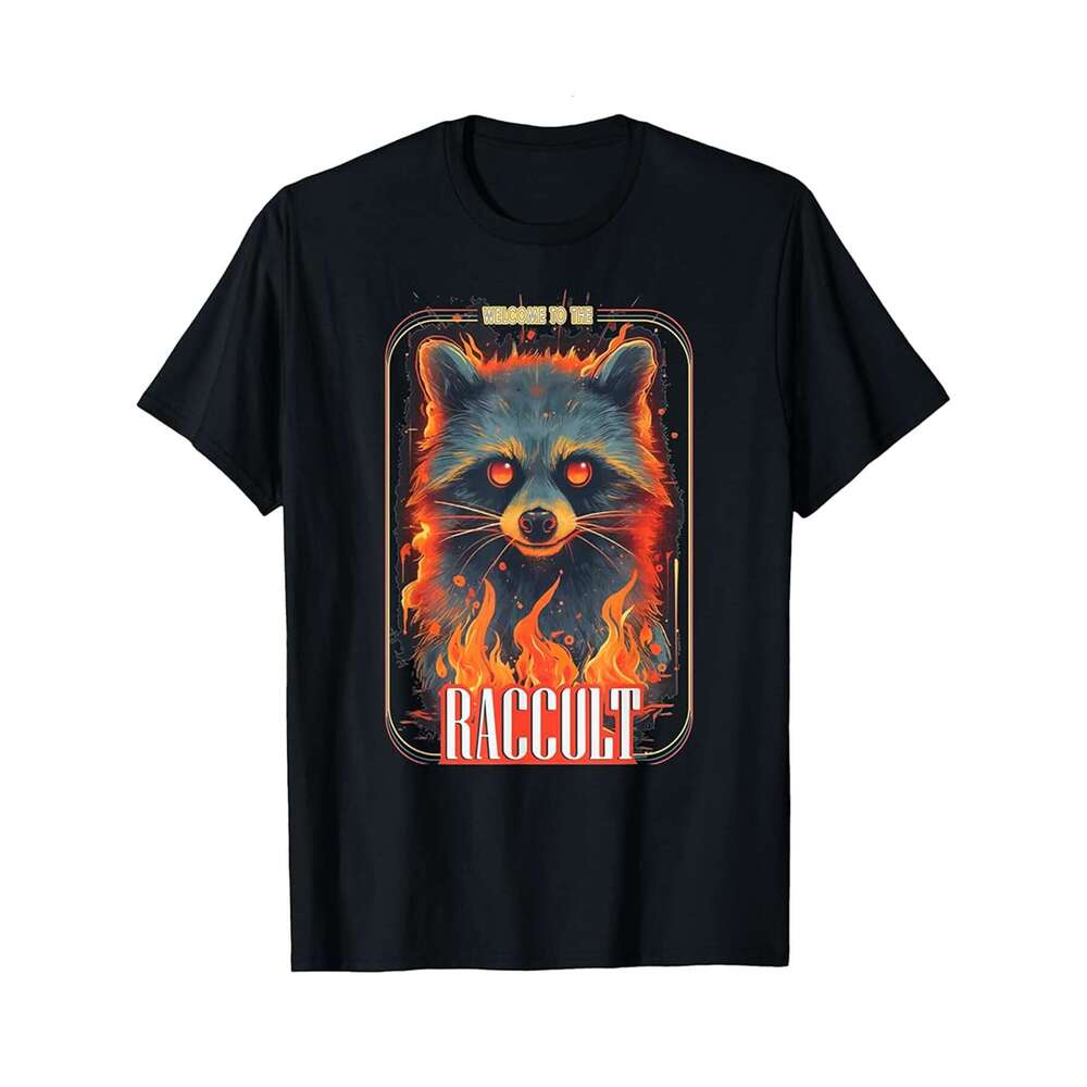 Designer T shirt Welcome To The Raccult Funny Raccoon Cult Team Trash Occult - 220g Tshits