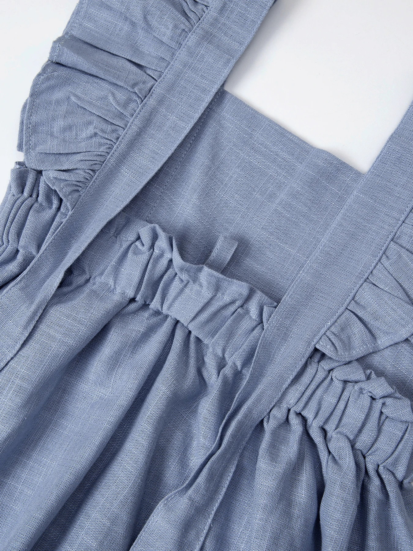 Cotton Linen Embroidered Dress for Baby Girl Ruffled Princess Dress Butterfly Bow Summer 250326