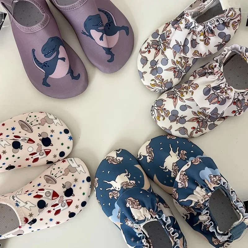 Baby Boy Girl Beach Shoes KS Children Print Water Sports Sneakers Swimming Aqua Barefoot Shoes Kids Indoor Outdoor Slippers 250326