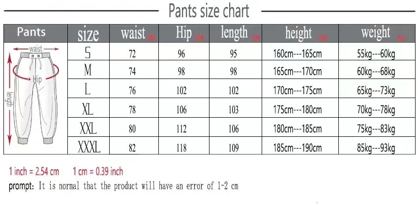 Harajuku Hip Hop Pants Printed Pattern Slim Men Y2K Gothic Casual Fashion Sports Street Wear Couple 250326