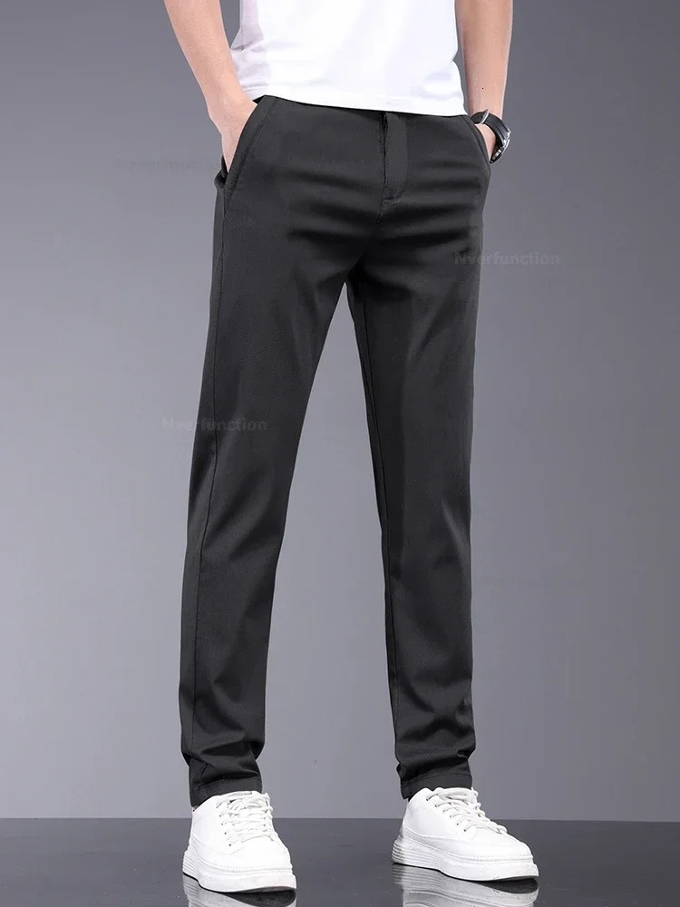 The main promotion for spring and summer 2024 is thin casual pants suitable mens elastic breathable soft straight sportswear 250326