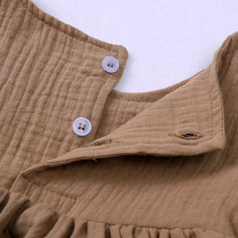 Spring new childrens baby girl long sleeved solid color dress Autumn childrens baby girl princess childrens clothing W250326