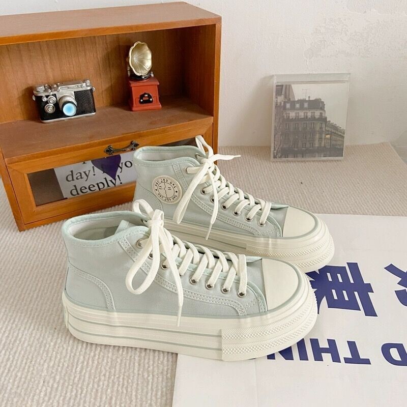 Designer Shoes New High Top Canvas Sneakers 2025 Korean Version College Style Multifunctional Women's Soft Thick Soled Canvas Shoes Men's An