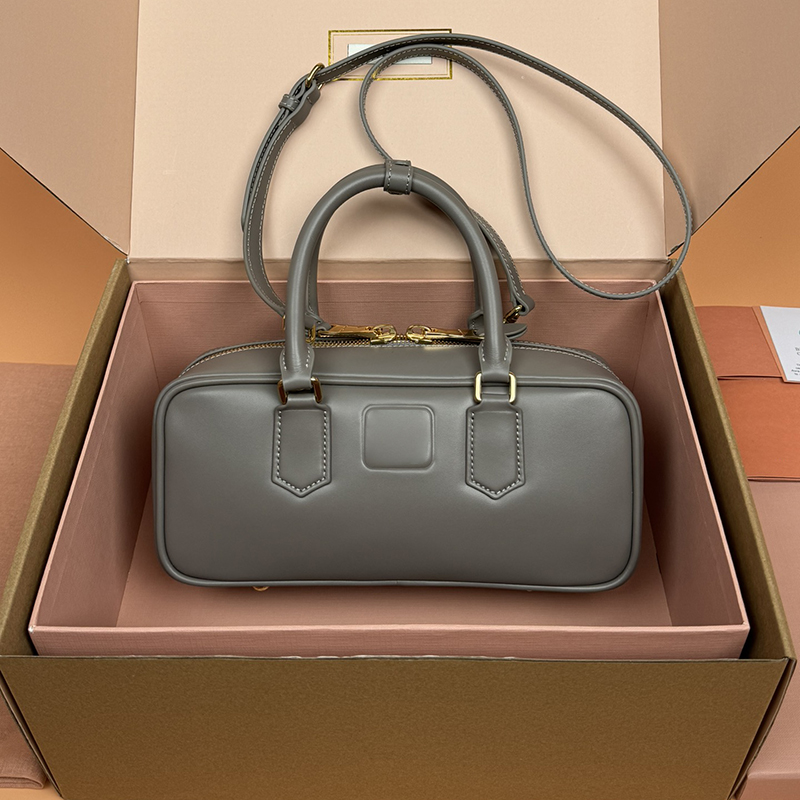 Exact Mirror Quality Designer Top Handle Bag 27CM Arcadie Boston Bag Crossbody Bag Vintage Bowling Bag With Gift Box M2503213A