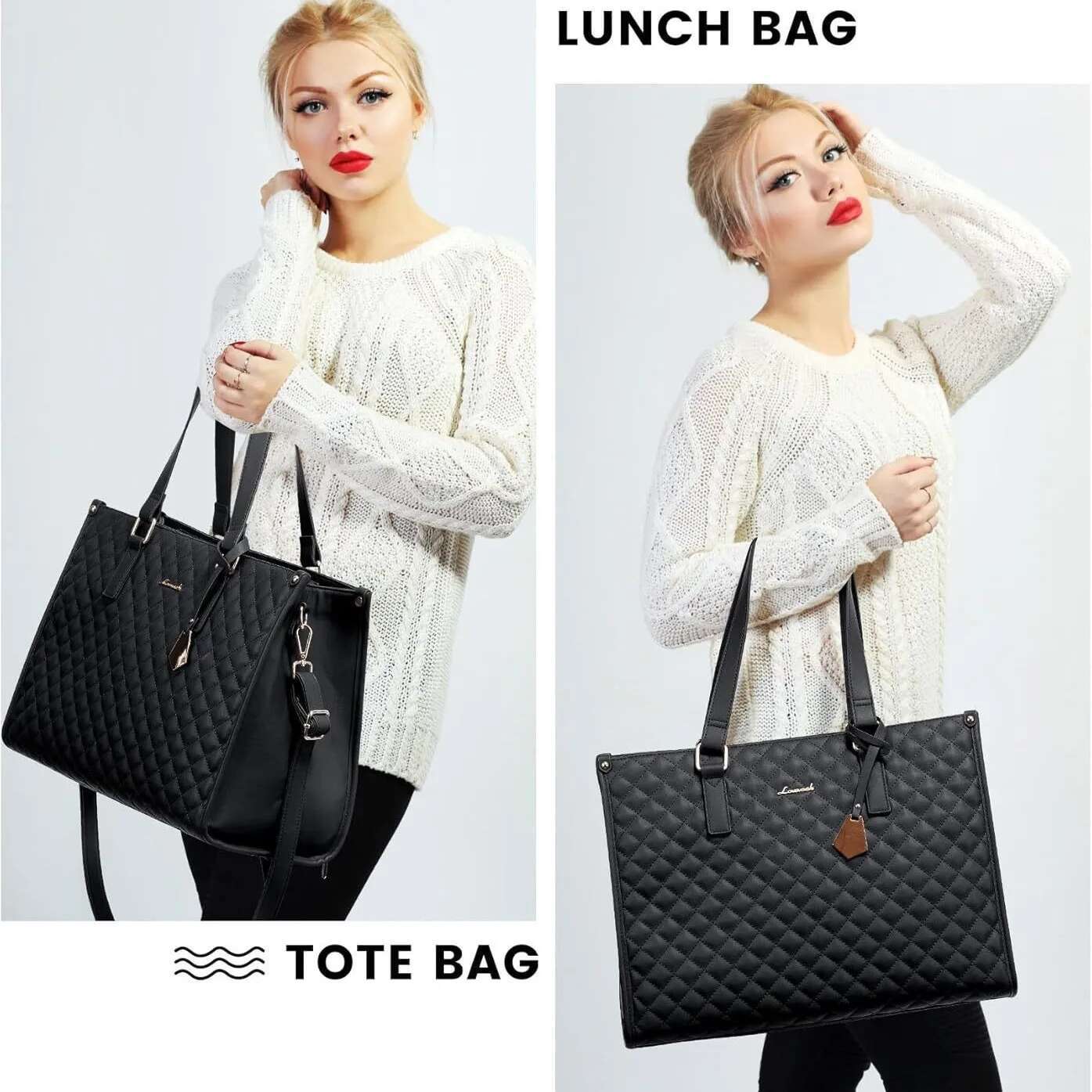 Convenient Commute New Bag Insulated Lunch Box Women's Leak-Proof Large Purse Diagonal Computer Storage