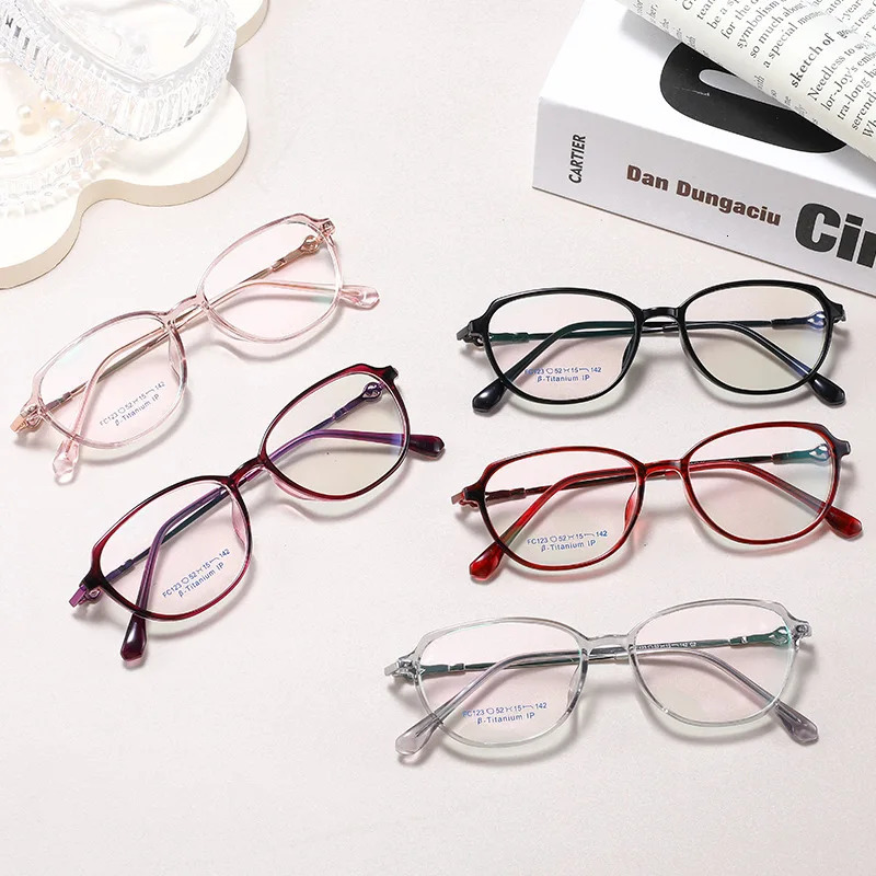 YIMARUILI Ultra Light Fashion Cat Eye Myopia Glasses Retro Small Face TR90 Optical Prescription Glasses Frame Female F123X 250325