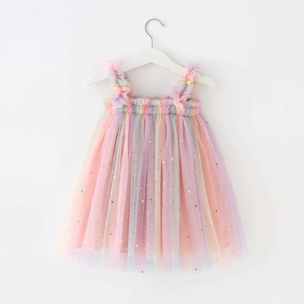 Flower Girls Dresses Childrens Clothing Kids Clothes Summer Fairy For Stage Show Dance Wear Cosplay Costumes Sling Casual W250326