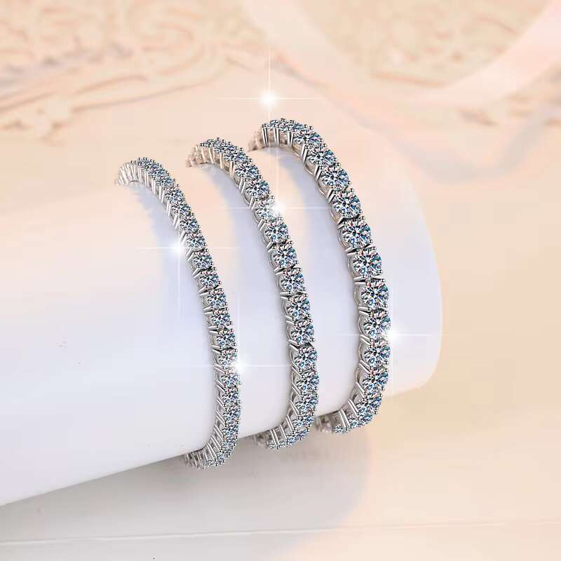 Supplier As Product Silverware Genuine S925 Sample Weight Gift Vvs 1ct Shape Cheap Moissanite Engagement Moissanite Tennis Chain